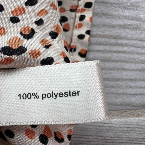 The Limited Womens Beige Dots Button Front Scandal Collection Blouse Size XL - Picture 6 of 9